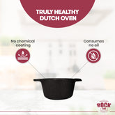 ROCK TAWA CAST IRON COMBO 5 LTRS DUTCH OVEN/10.5 INCH/2 LITRES PAN PRE-SEASONED